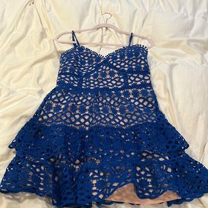 Lulu’s blue/nude dress